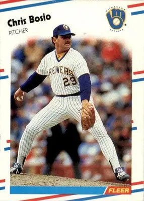Chris Bosio - 1988 Fleer - #156 - Baseball - Baseball Card Single