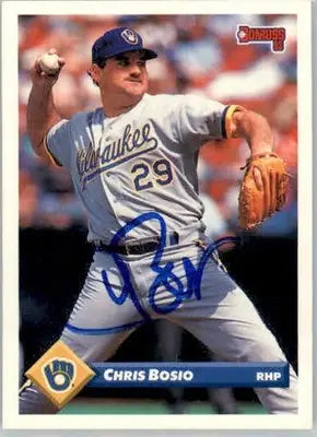 Chris Bosio - 1993 Donruss - #499 - AUTO Baseball - Baseball Card Single