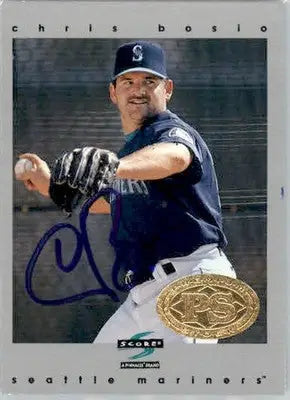 Chris Bosio - 1997 Score Premium Stock - #18 - AUTO Baseball - Baseball Card Single