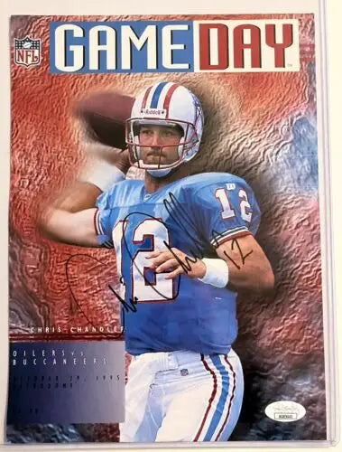 Signed Chris Chandler Gameday poster from Chris Chandler Autographed collection