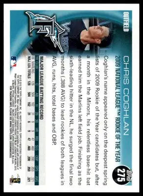 Chris Coghlan 2010 Topps #275 Florida Marlins - Baseball Card Single