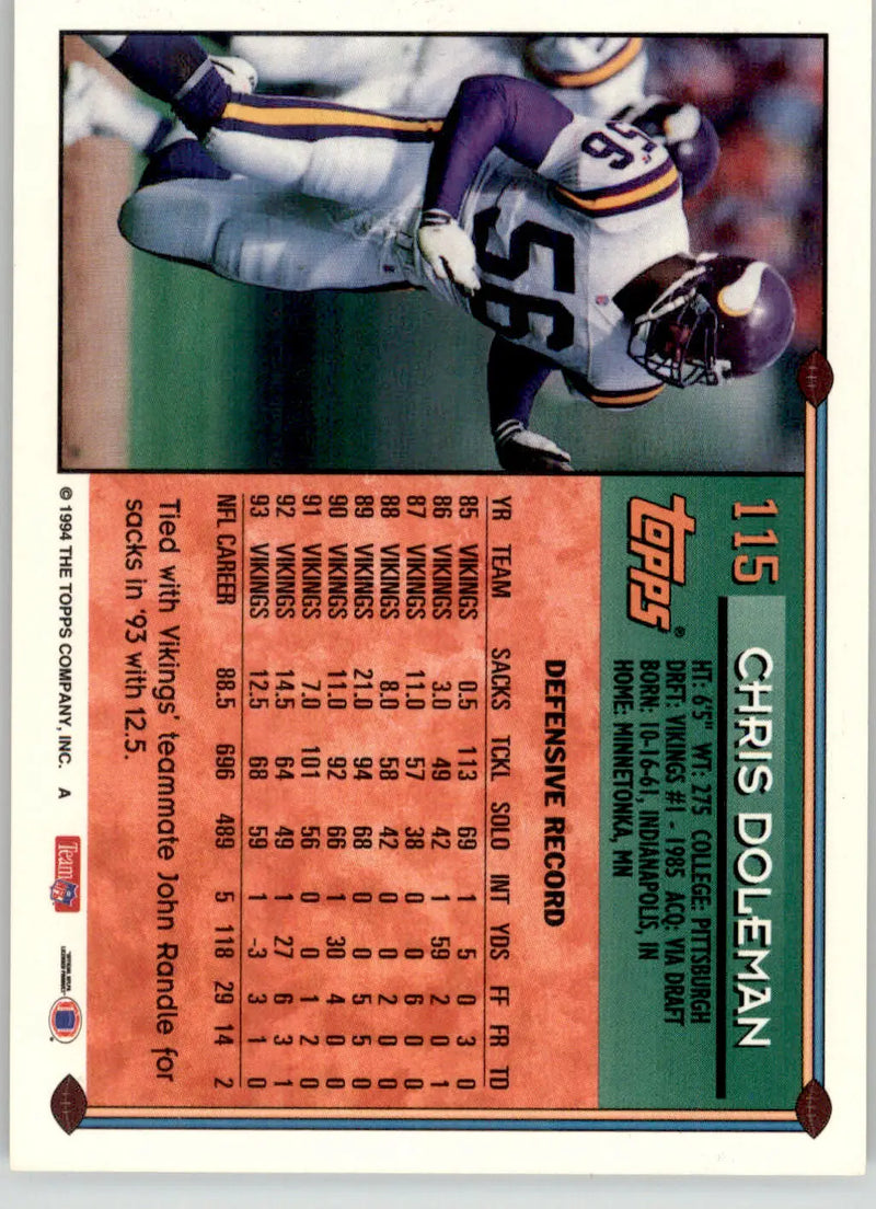 Chris Doleman - 1994 Topps - #115 - Special Effects Football - Football Card Single