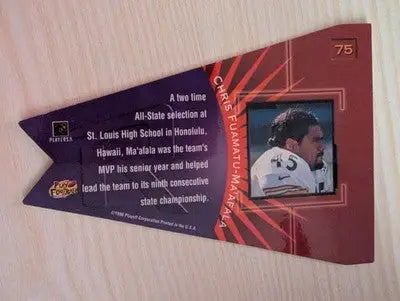 Chris Fuamatu-Ma’afala 1998 Playoff Contenders Pennants Yellow Felt #75 RC - Football Card Single
