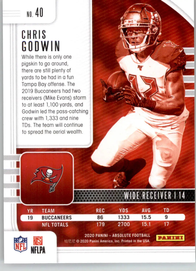 Chris Godwin - 2020 Panini Absolute - #40 - Green Football - Football Card Single