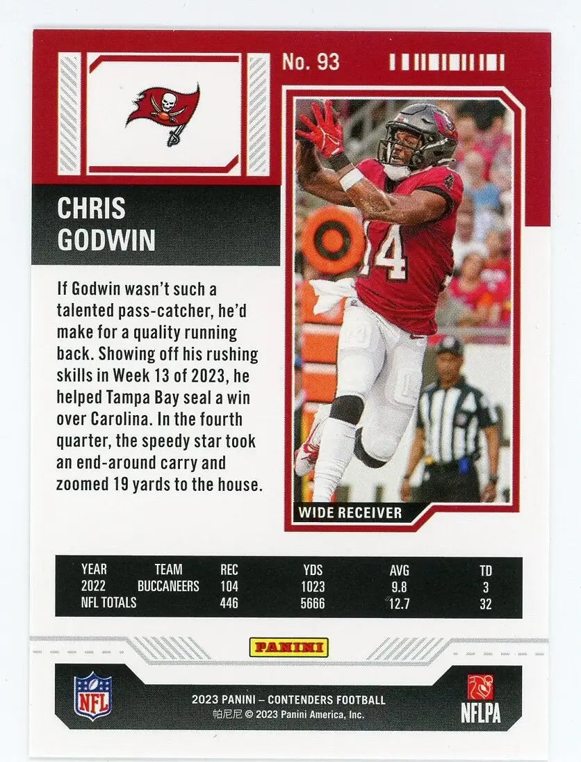 Chris Godwin 2023 Panini Contenders Game Ticket Red #93 Tampa Bay Buccaneers NFL - Football Card Single
