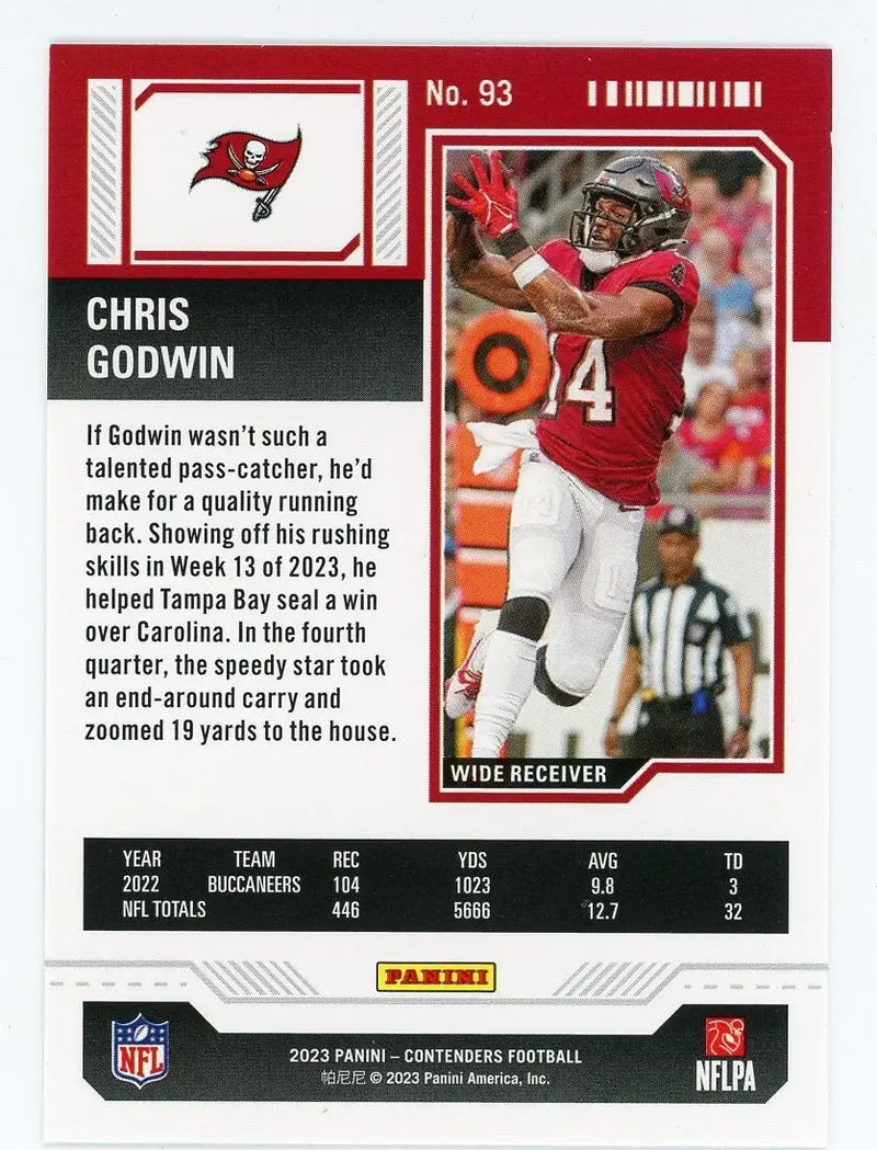 Chris Godwin 2023 Panini Contenders Game Ticket Red #93 Tampa Bay Buccaneers NFL - Football Card Single