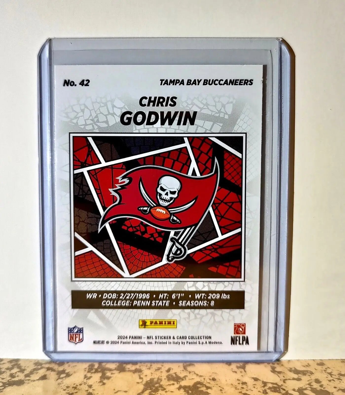 Chris Godwin 2024 Panini NFL #42 Silver Foil Sticker Card Tampa Bay Buccaneers - Football Card Single