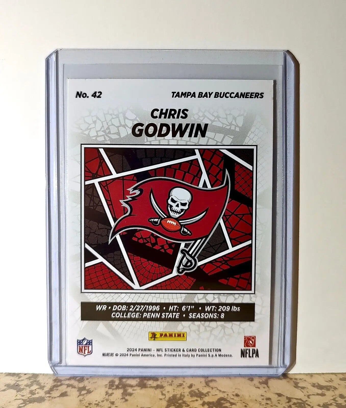 Chris Godwin 2024 Panini NFL #42 Sticker Card Tampa Bay Buccaneers - Football Card Single