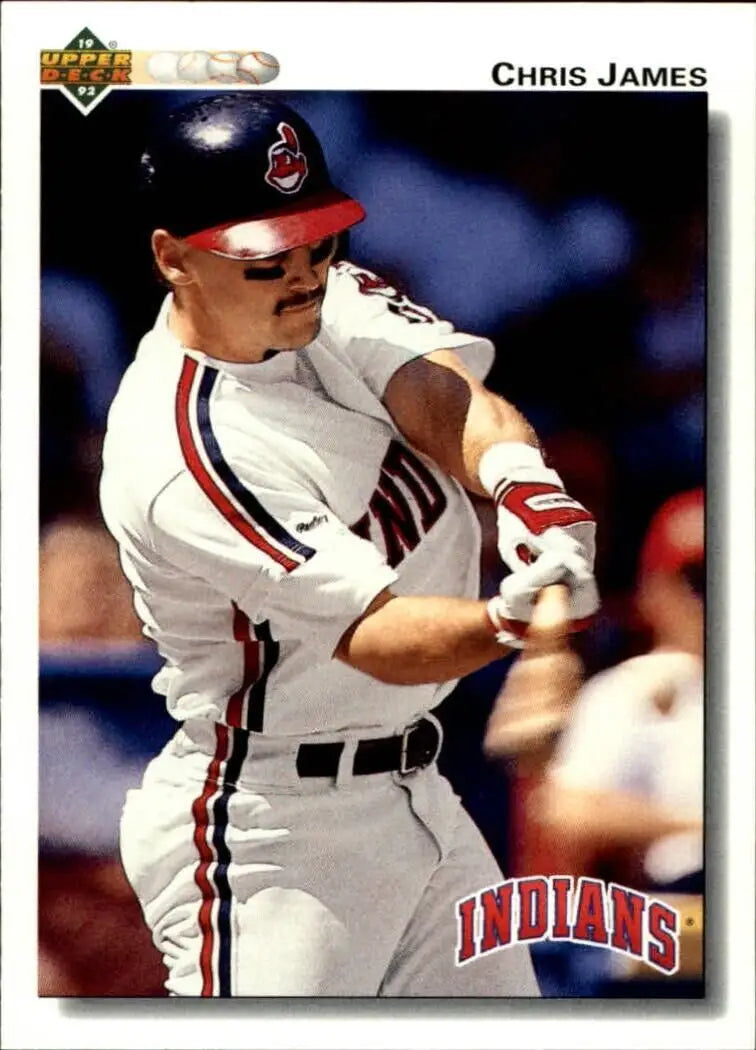 Chris James 1992 Upper Deck MLB #560 Baseball Card Cleveland Indians - Baseball Card Single