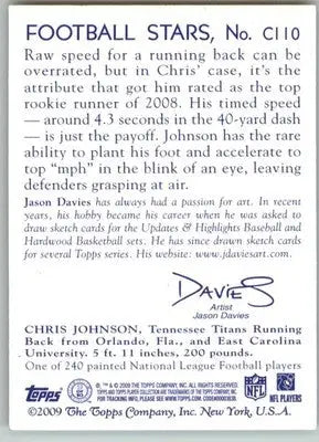 Chris Johnson - 2009 Topps National Chicle - #C110 - Football - Football Card Single