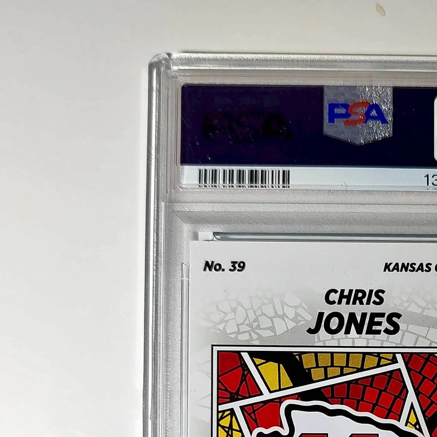 Chris Jones 2024 Panini Sticker Collection 237/349 #39 Blue Foil PSA 8 NM-MT - Football Card Single