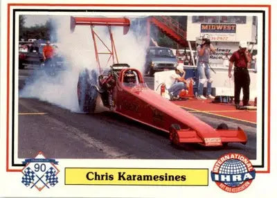 Chris Karamesines - 1990 Checkered Flag IHRA - #81 - Racing - Racing Card Single