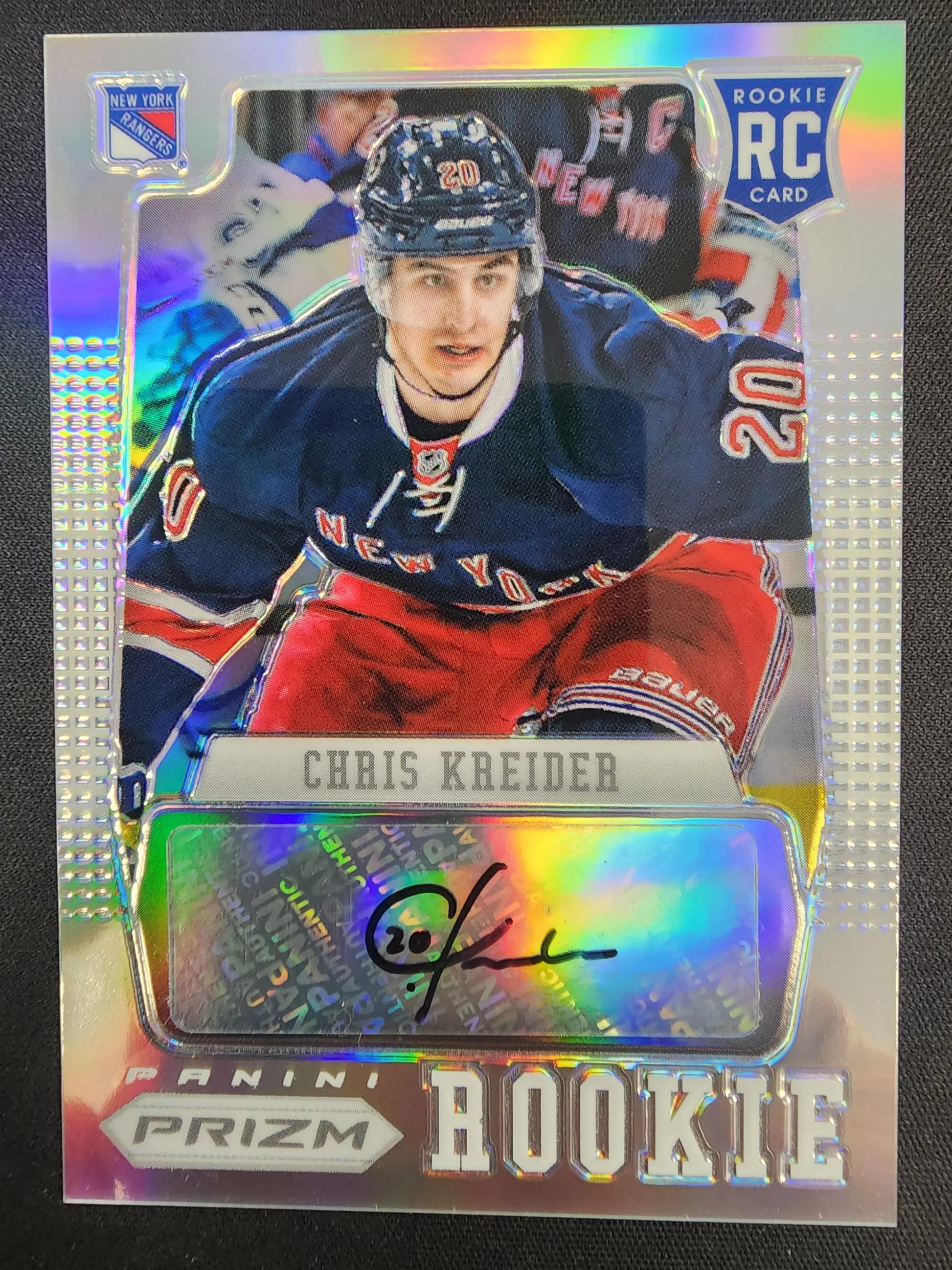 Chris Kreider 2012 Panini Prizm Silver Auto - Hockey Card Single