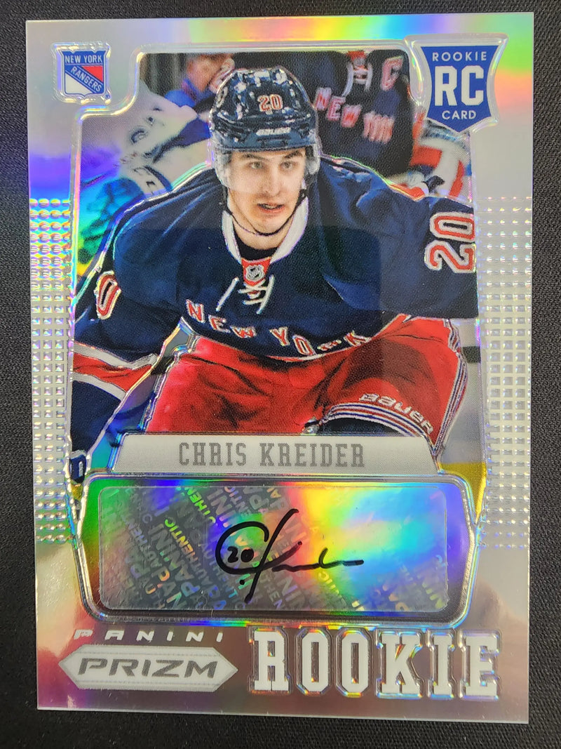 Chris Kreider 2012 Panini Prizm Silver Auto - Hockey Card Single