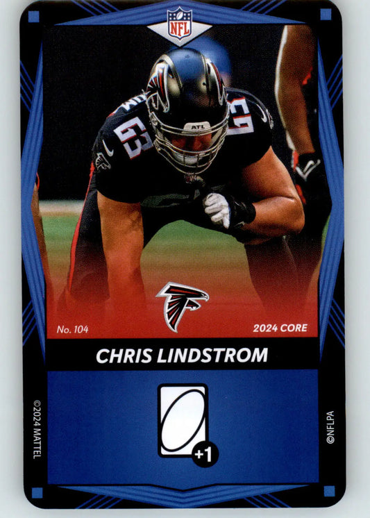 Chris Lindstrom - 2024 UNO Elite Core Edition - Blue - #104 - Football - Football Card Single