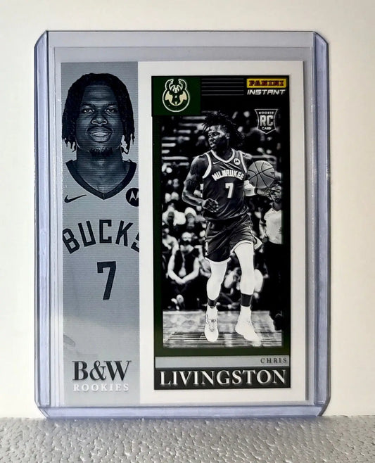 Chris Livingston 2023-24 Panini NBA #35 Black and White Rookies Card 1/326 - Basketball Card Single