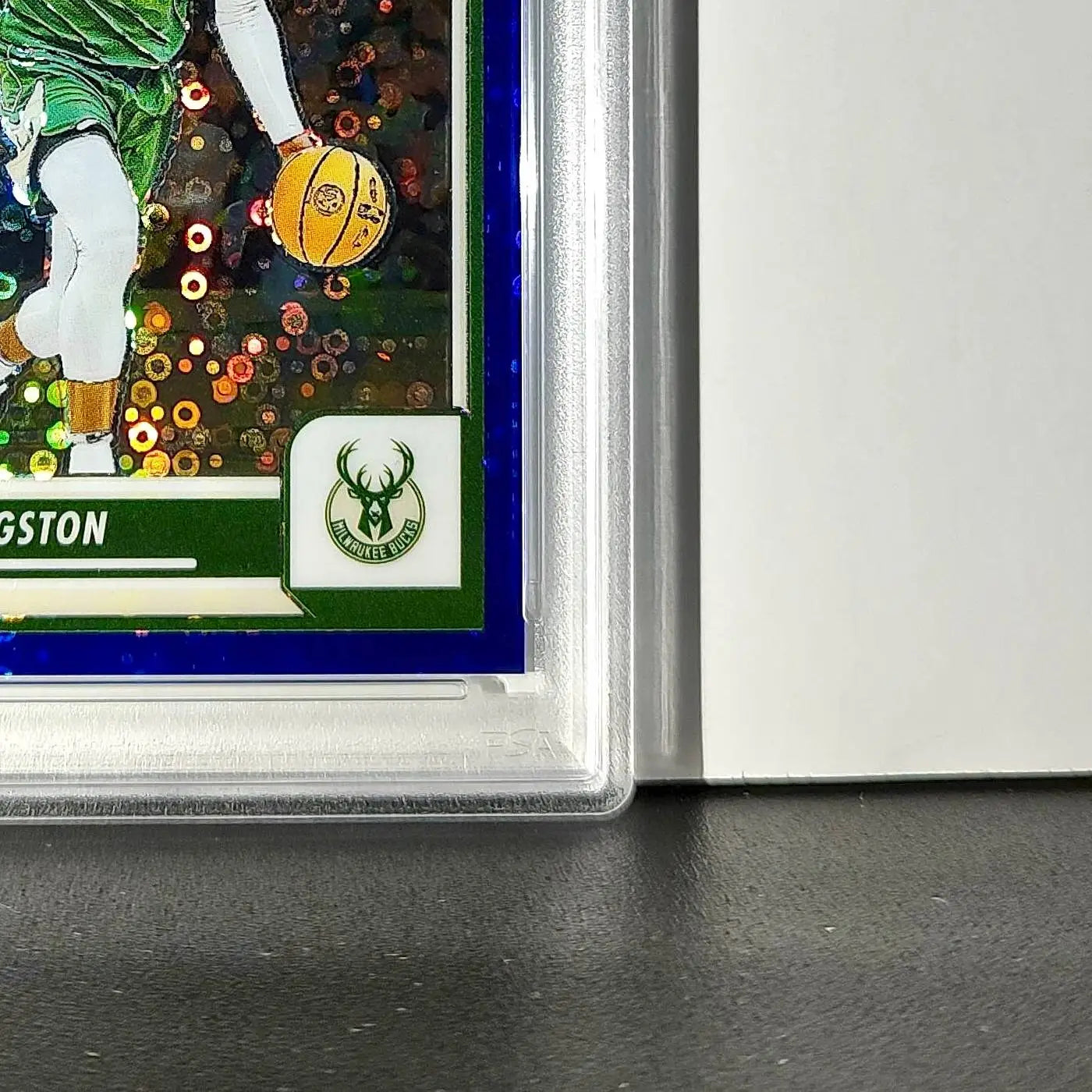 Chris Livingston 2023 Panini Hoops Premium #99 93/99 Blue Disco Prizm PSA 10 Gem