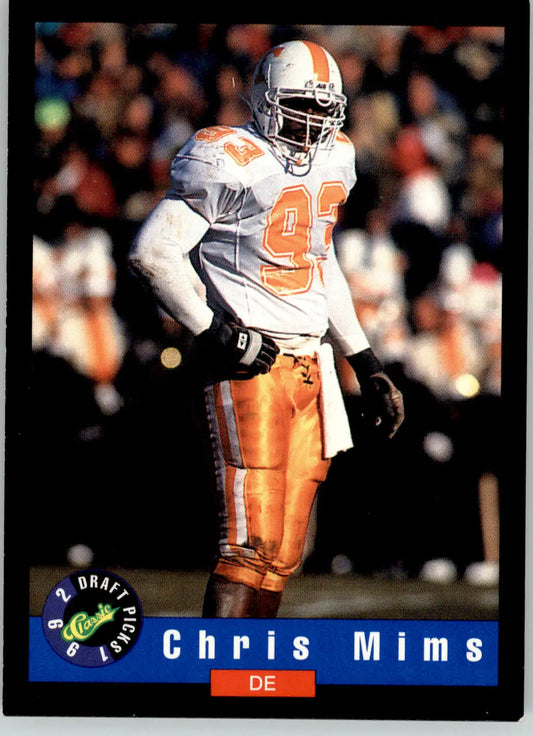 Chris Mims - 1992 Classic Draft Picks - #8 - Football - Football Card Single