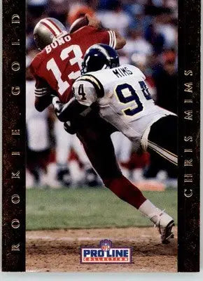 Chris Mims - 1992 Pro Line Portraits - #25 - Rookie Gold Football - Football Card Single