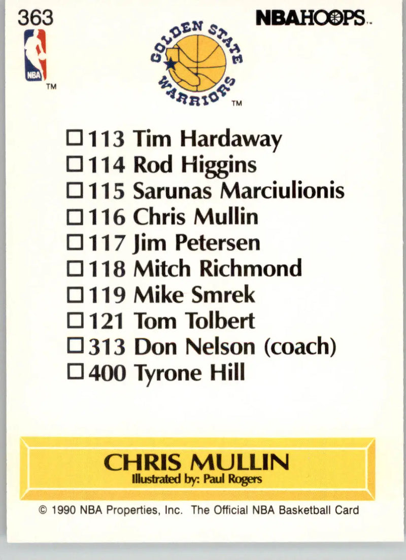 Chris Mullin - 1990-91 Hoops - #363 - Basketball - Basketball Card Single