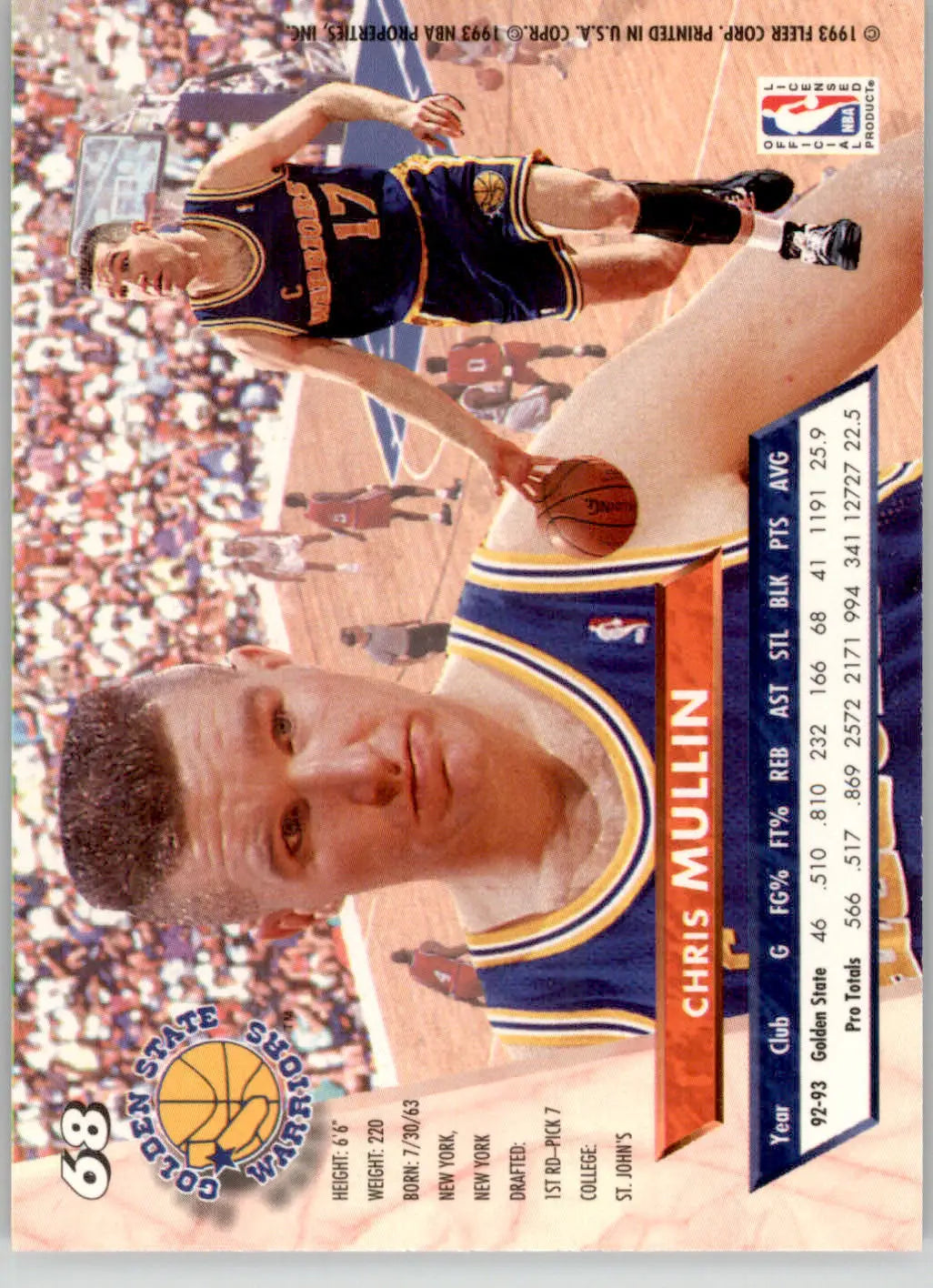 Chris Mullin - 1993-94 Ultra - #68 - Basketball - Basketball Card Single