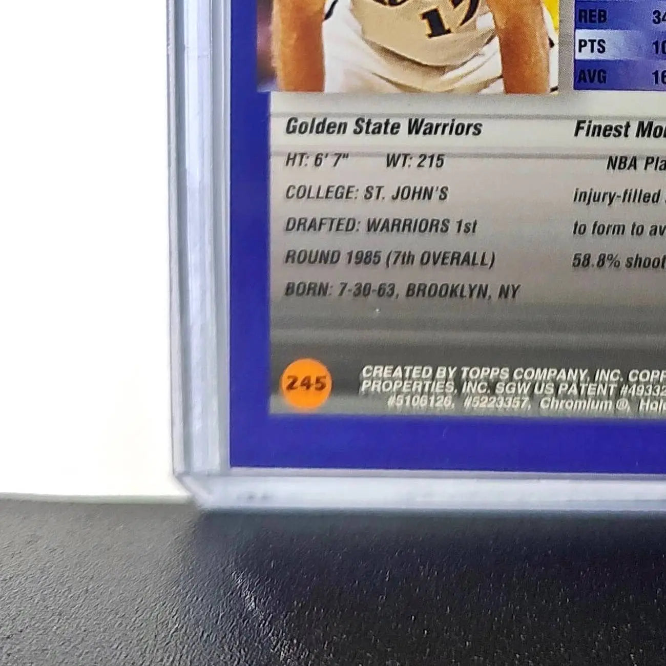 Chris Mullin 1994-95 Topps Finest #245 Basketball Card