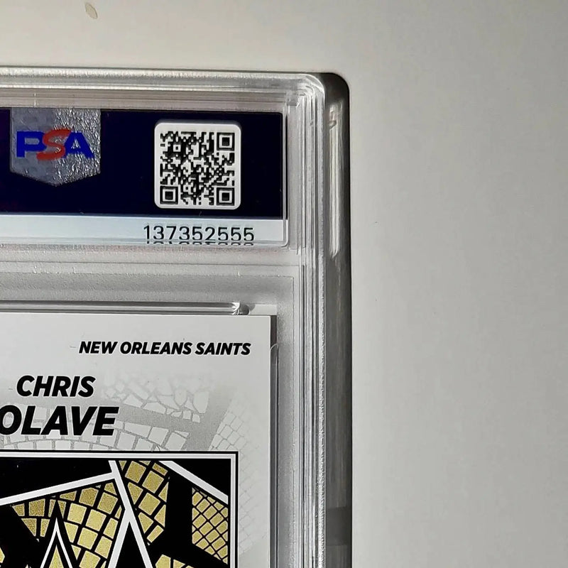 Chris Olave 2024 Panini Sticker Collection 110/299 #61 Red Foil PSA 9 Mint
