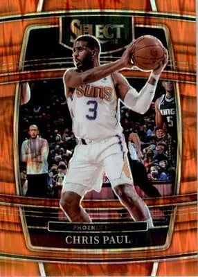 Chris Paul - 2021-22 Panini Select - #51 - Orange Flash Prizms Basketball - Basketball Card Single