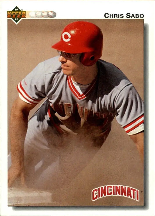 Chris Sabo 1992 Upper Deck MLB #123 Baseball Card Cincinnati Reds - Baseball Card Single