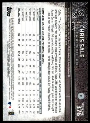 Chris Sale 2015 Topps #376 Chicago White Sox - Baseball Card Single