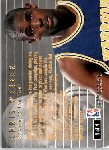 Chris Webber - 1994-95 Ultra - #4 - NBA Award Winners Basketball - Basketball Card Single