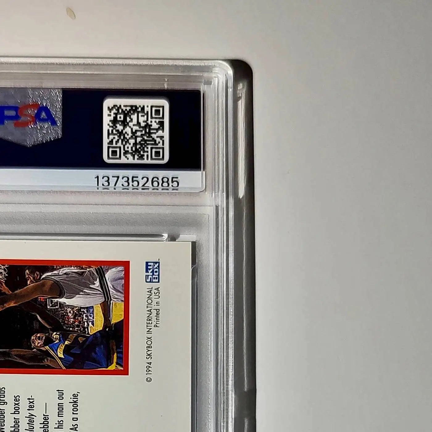 Chris Webber 1994 NBA Hoops Big Numbers #BN7 Rainbow PSA 8 NM-MT - Basketball Card Single