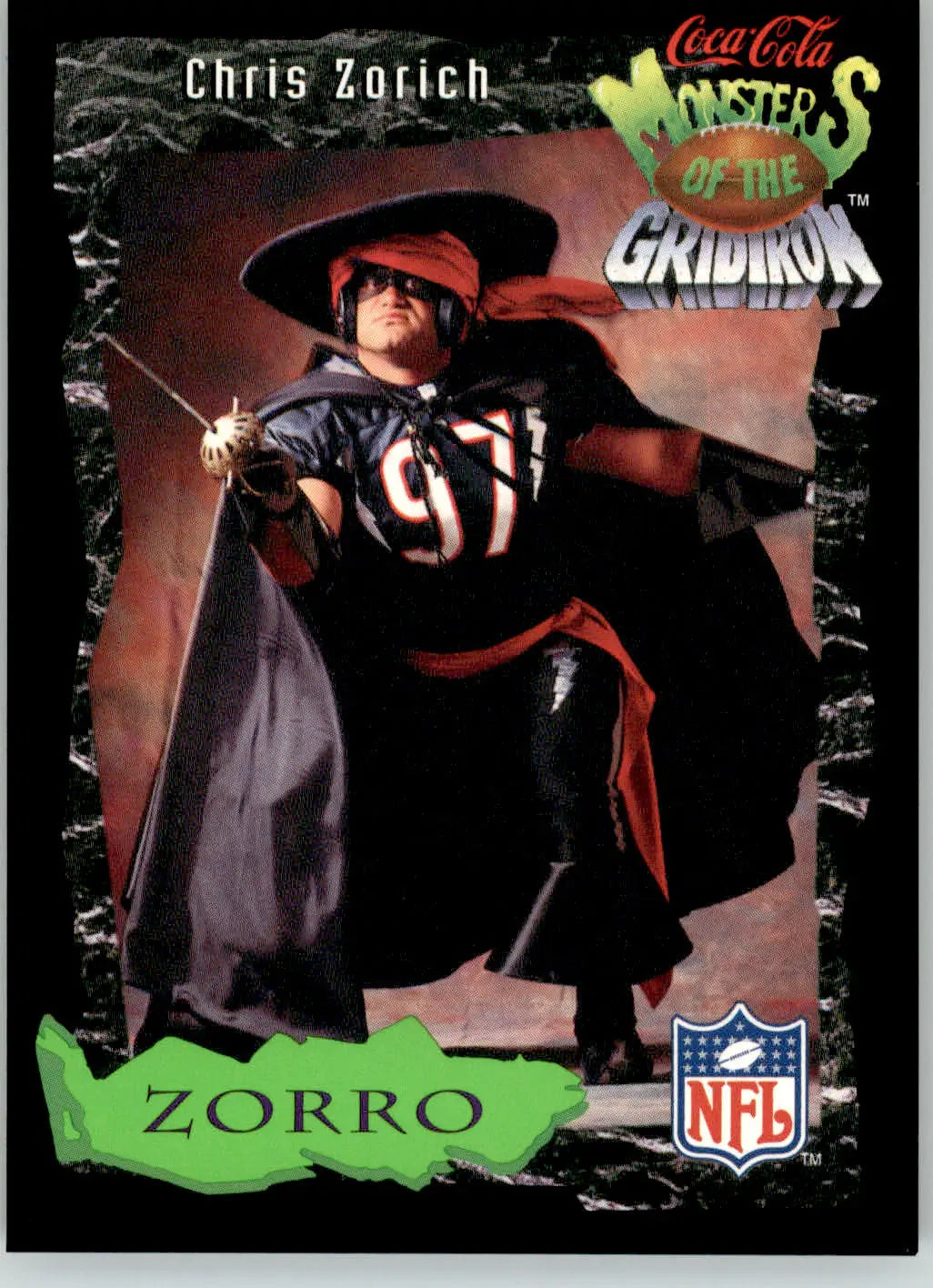 Chris Zorich - 1994 Coca-Cola Monsters of the Gridiron - #5 - Football - Football Card Single