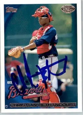 Christian Bethancourt - 2010 Topps Pro Debut - #7 - AUTO Baseball - Baseball Card Single