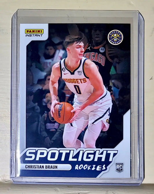 Christian Braun 2022-23 Panini NBA #21 Spotlight Rookies Card 1/965 - Basketball Card Single
