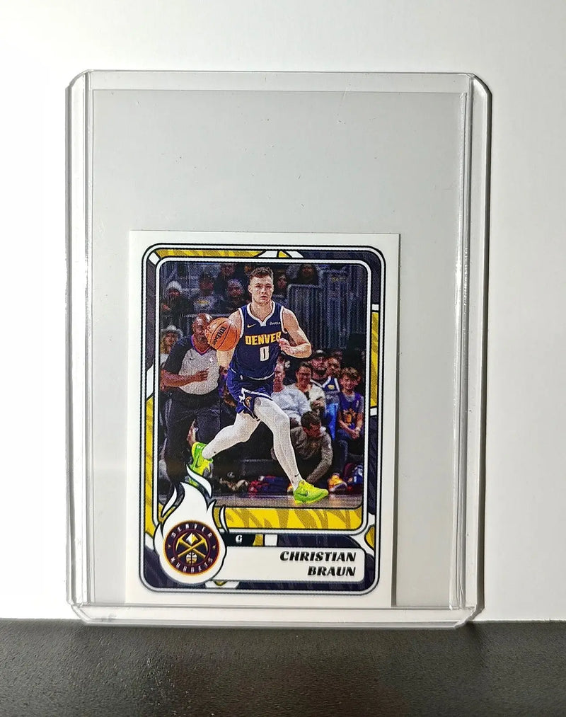 Christian Braun 2024-25 Panini NBA #313 Sticker Card Denver Nuggets - Basketball Card Single