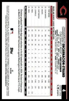 Christian Encarnacion-Strand 2025 Topps #4 Cincinnati Reds - Baseball Card Single