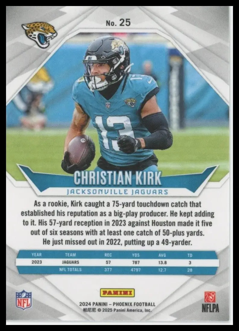 Christian Kirk Jacksonville Jaguars Football CArd 2024 Panini Phoenix #25 NFL - Football Card Single