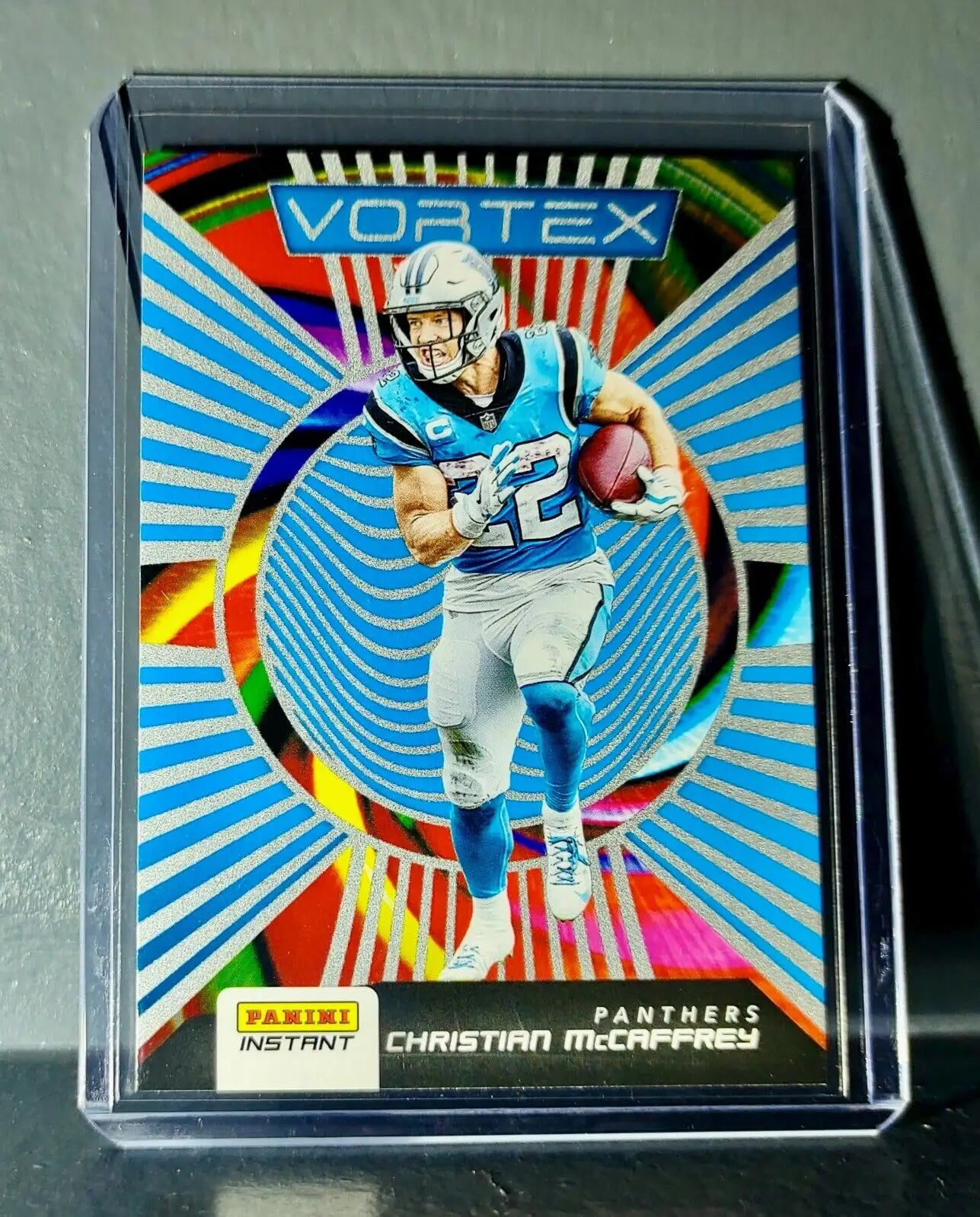 Christian McCaffrey 2020 Panini NFL Instant Vortex #21 Football Card 1/935