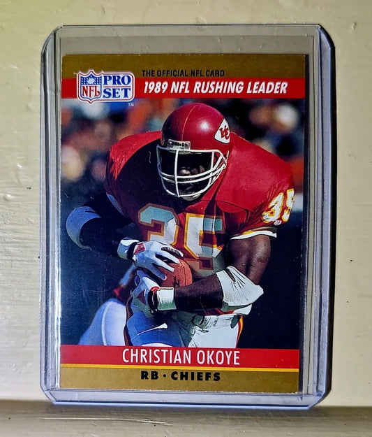 Christian Okoye 1989 NFL Pro Set NFL Rushing Leader #35 Football Card Chiefs - Football Card Single