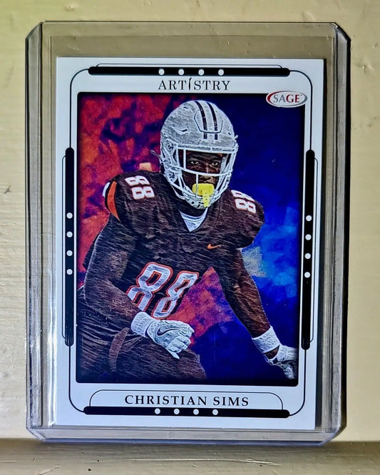Christian Sims 2023 SAGE NFL Artistry Football #27 Card