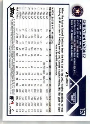 Christian Vazquez - 2023 Topps - #157 - Baseball - Baseball Card Single