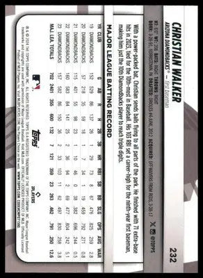Christian Walker 2024 Topps Big League #232 Arizona Diamondbacks - Baseball Card Single