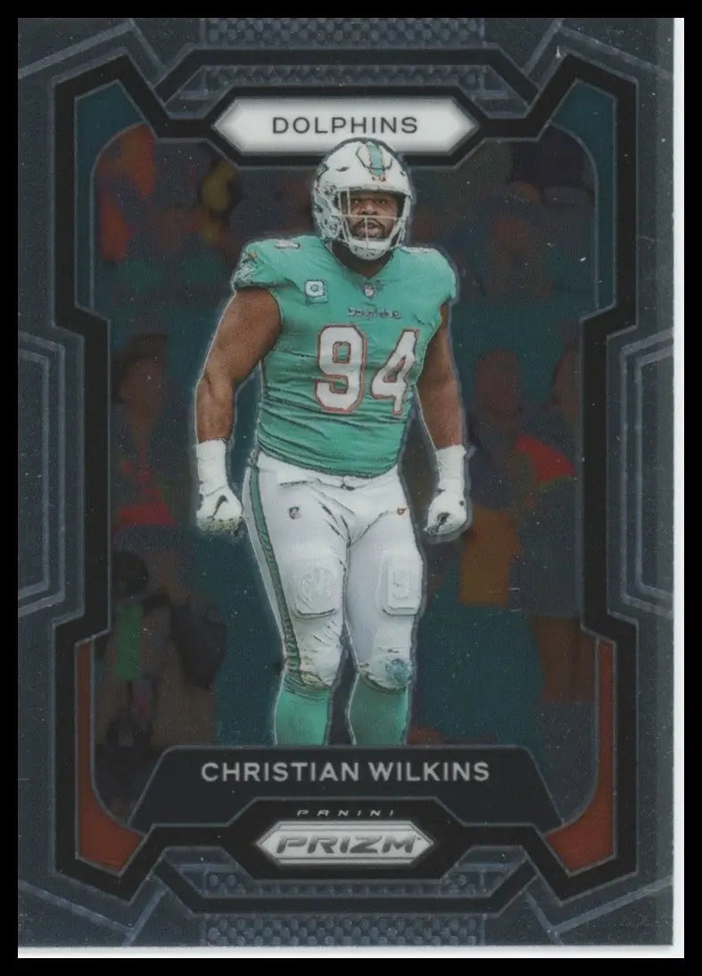 Christian Wilkins Miami Dolphins 2023 Panini Prizm #182 Football Card NFL Sports - Football Card Single