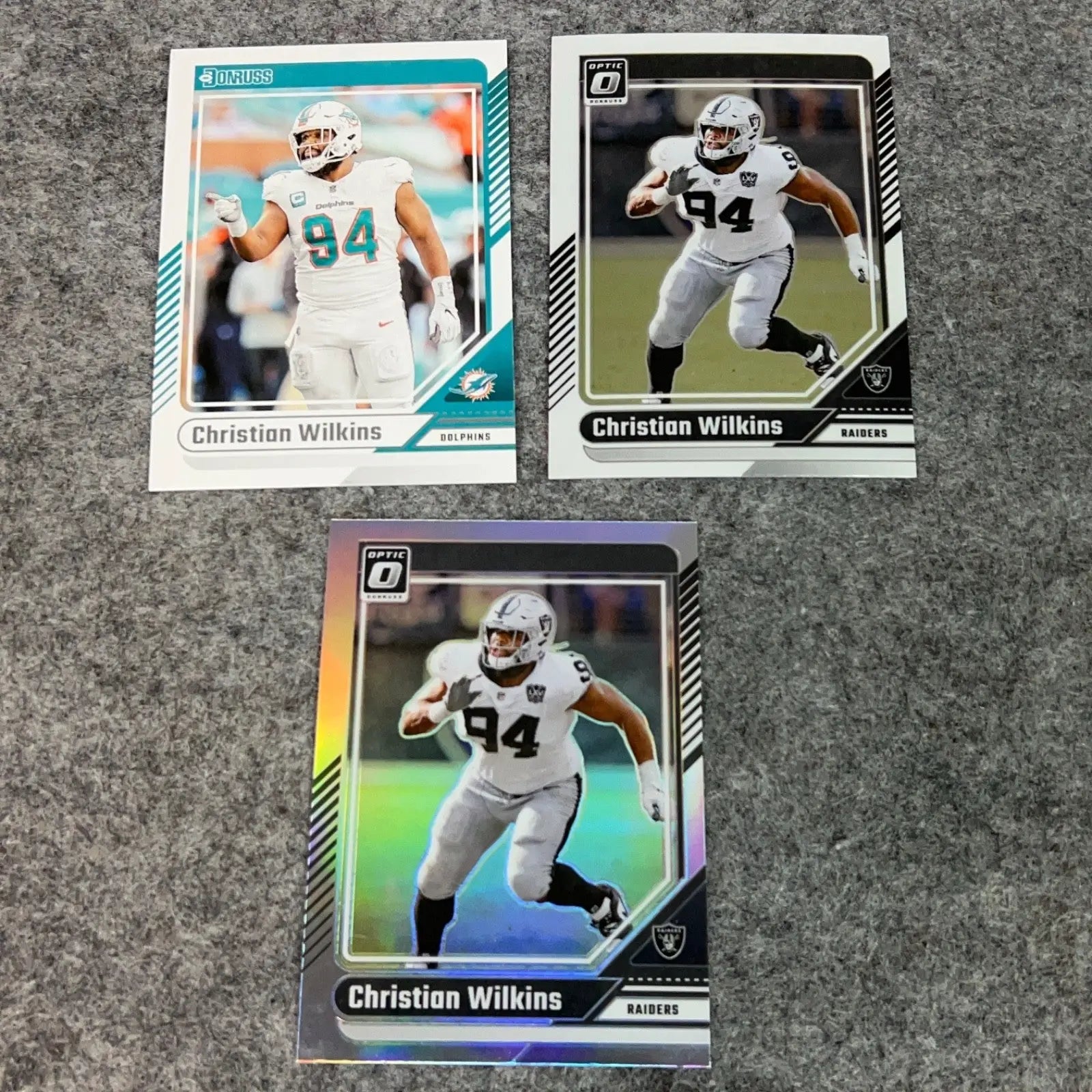 Christian Wilkins Miami Dolphins Las Vegas Raiders Football Card 2024 NFL Sports - Football Card Single