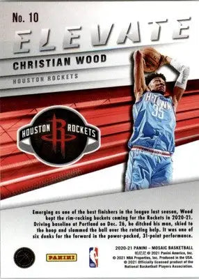 Christian Wood - 2020-21 Panini Mosaic - #10 - Elevate Basketball - Basketball Card Single