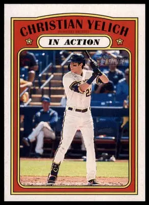 Christian Yelich 2021 Topps Heritage #252 Milwaukee Brewers - Baseball Card Single