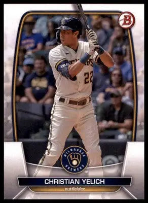 Christian Yelich 2023 Bowman #23 Milwaukee Brewers - Baseball Card Single