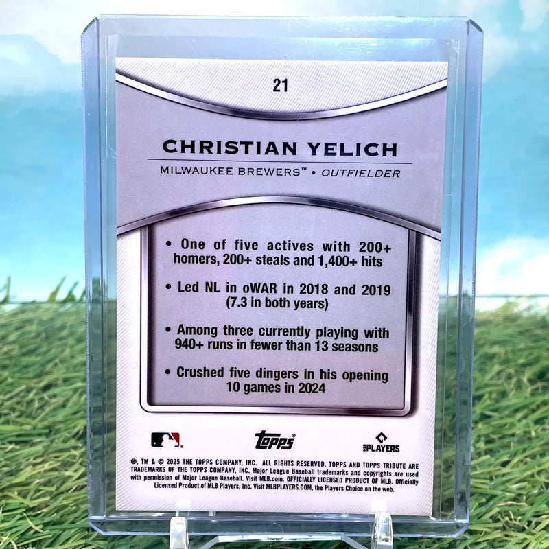 Christian Yelich 2025 Topps Tribute #21 Milwaukee Brewers High Quality - Baseball Card Single