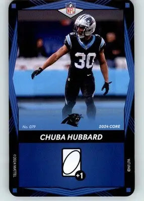 Chuba Hubbard - 2024 UNO Elite Core Edition - Blue - #079 - Football - Football Card Single